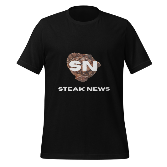 Steak News (Black) MENS T SHIRT