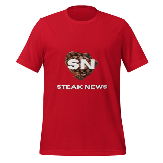 Steak News (Red) MENS T SHIRT