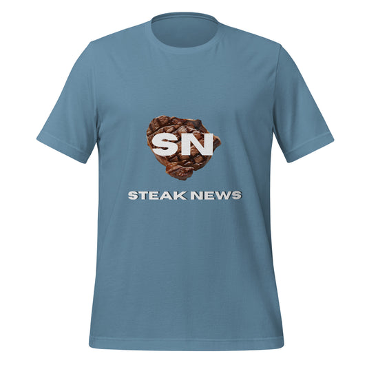 Steak News (Blue) MENS T SHIRT